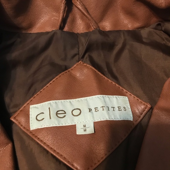CLEO PETITES Leather Jacket - Picture 2 of 5